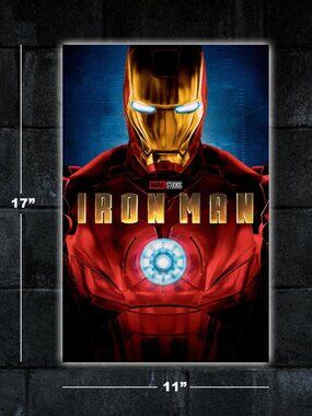 Iron Man movie poster - 11x17 art print merch marvel Robert Downey Jr Tony Stark